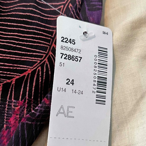 LAYERED MAXI SKIRT, DARK PURPLE MULTI (Purple, Pink, Cream, Black), SIZE 24, - Picture 10 of 10